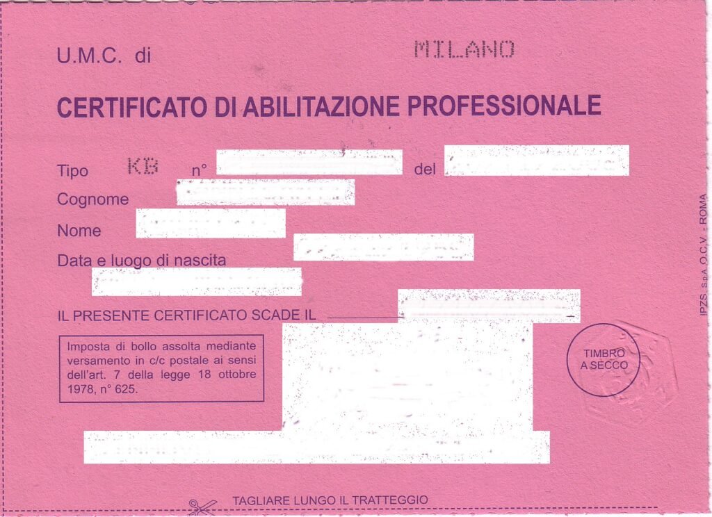 Cos’è il certificato di abilitazione professionale KB e come ottenerlo