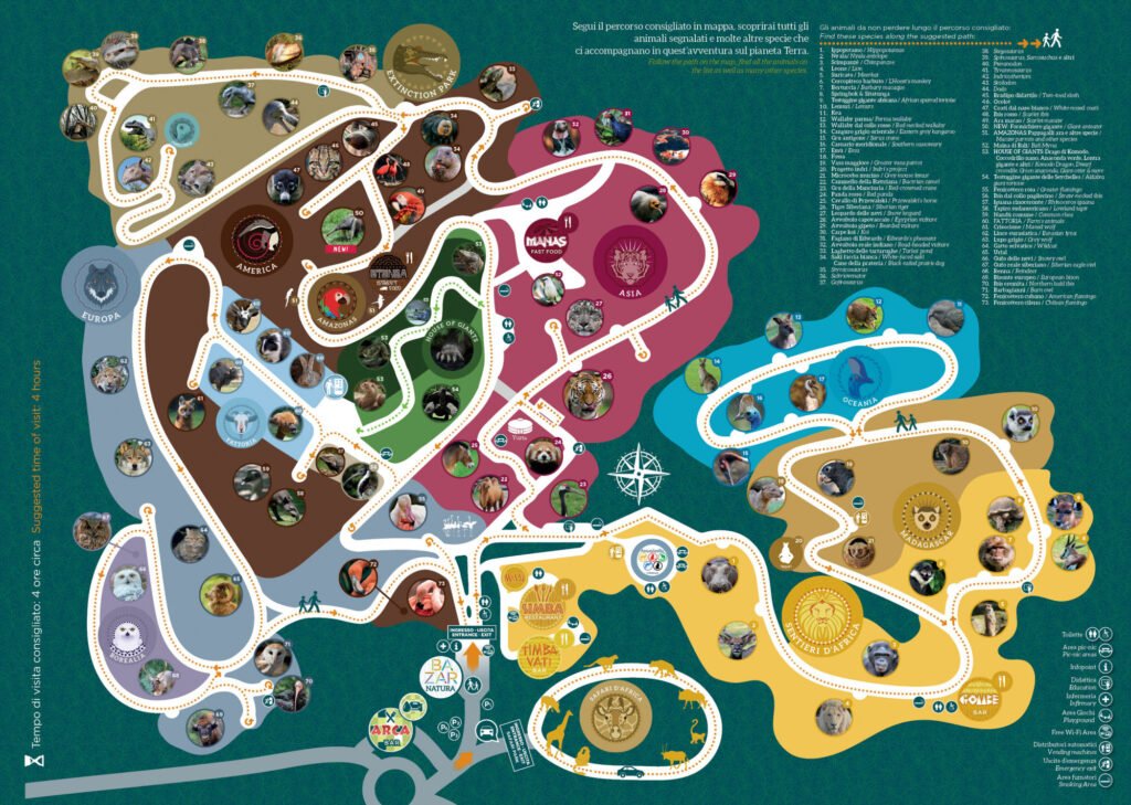 Dove trovare le mappe del Parco Natura Viva per la tua visita