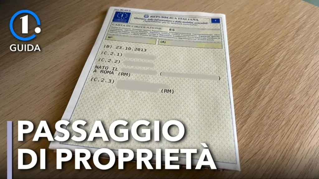 Cosa significa acquistare macchine solo con passaggio di proprietà