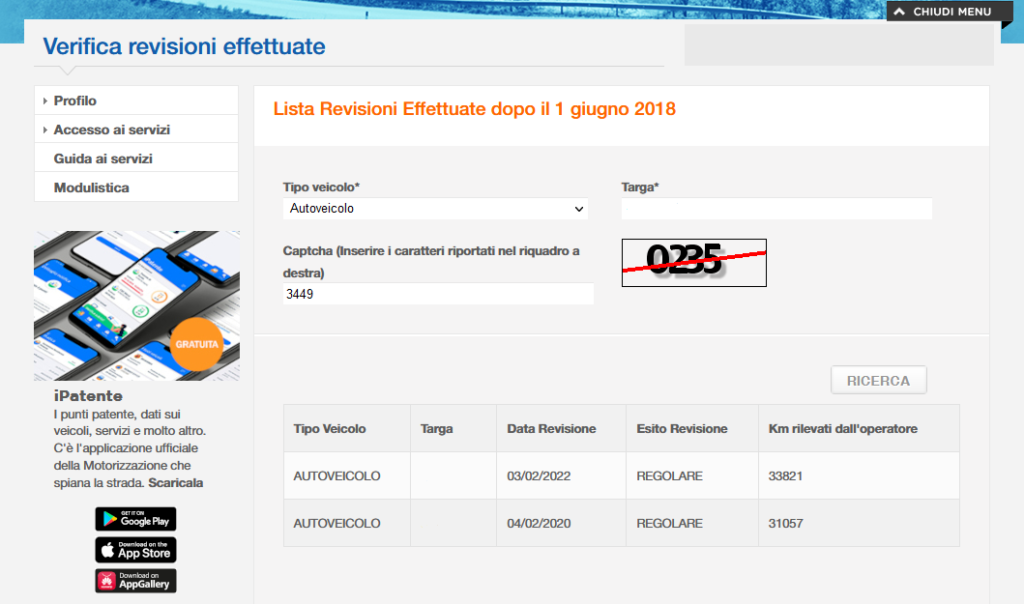 Come posso verificare lo storico delle revisioni della mia auto